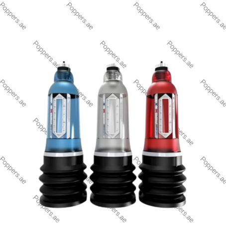 Hydromax Bathmate X20 pumps in blue silver and red color variants