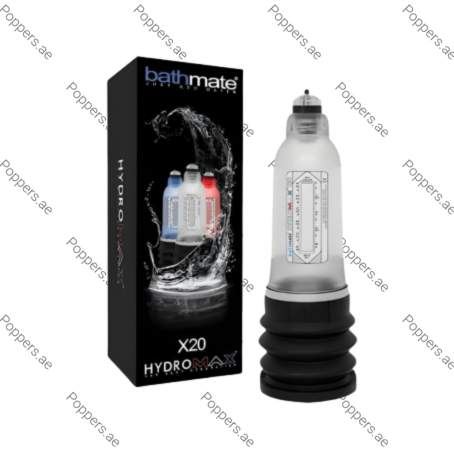 Hydromax Bathmate X20 hydro pump with product box for male enhancement and water-based pumping