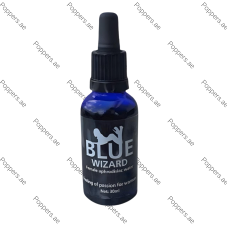 Blue Wizard female aphrodisiac water 30ml bottle on white background