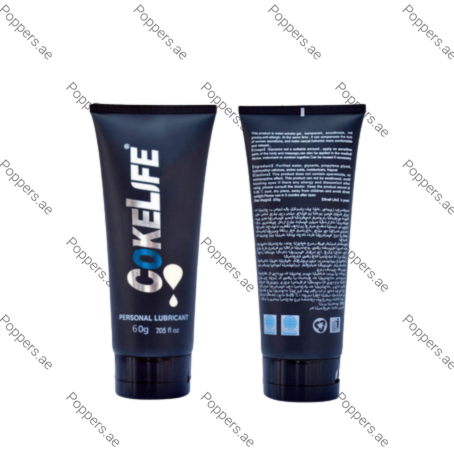 CokeLife Personal Lubricant front and back tube view on white background