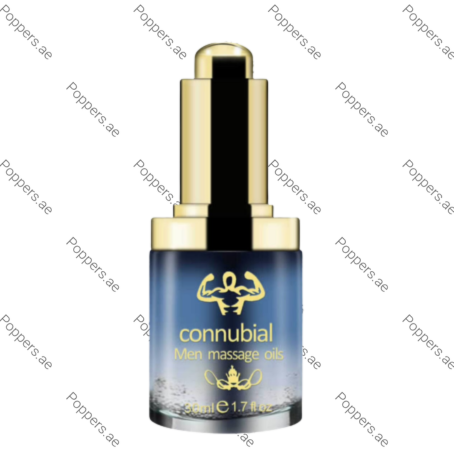 Men Penis Oil massage oil bottle on white background