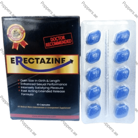 Erectazine enhancement capsules and blue tablets for men wellness