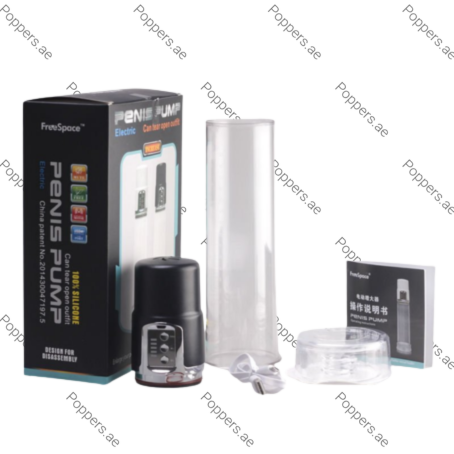 Electric Men Penis Pump accessories and packaging on white background