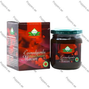 Epimedyumlu Turkish Honey jar with premium herbal honey packaging