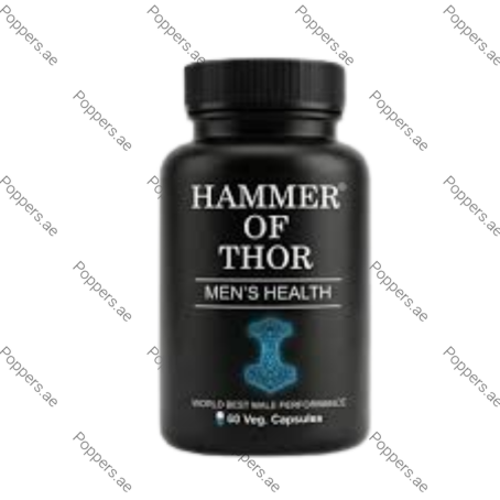 Hammer Of Thor capsules bottle with promotional packaging image