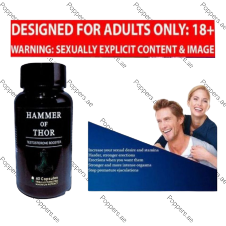 Hammer Of Thor capsules bottle with promotional packaging image