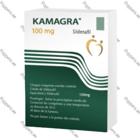 Kamagra Gold 100mg Sildenafil packaging box on white background