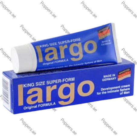 Largo Cream tube and packaging box on white background