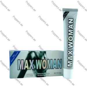 Max Woman Vaginal Tightening Gel tube and packaging on white background