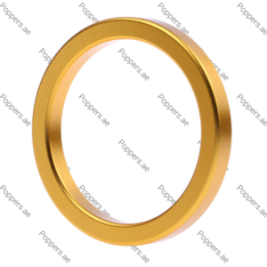 Metal Cock Ring gold ring accessory on white background