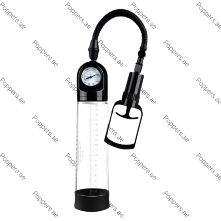 Penis Pump in UAE vacuum pump with pressure gauge and flexible hose attachment