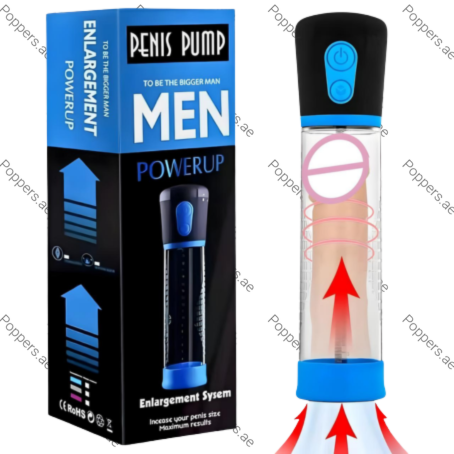 Penis Pump With Toy enlargement system with vacuum pressure illustration