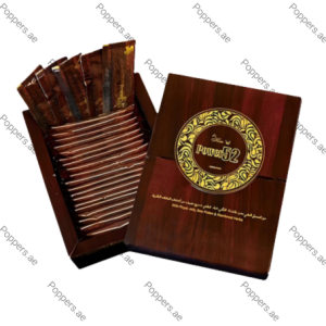 Royal Power Honey sachets with wooden style product box on white background