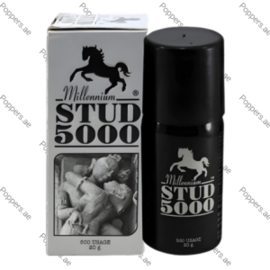 Stud 5000 Delay Spray bottle and box on white background