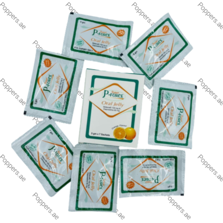 Super P-Force Oral Jelly sachets and packaging box on white background