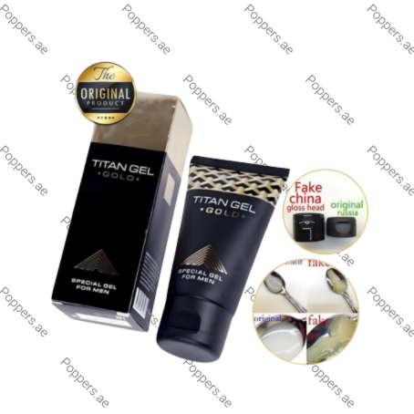 Titan Gel Gold special gel tube and box with original Russia comparison graphics