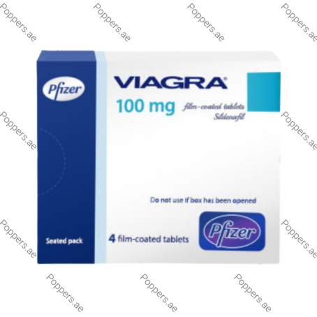 Viagra 100mg film-coated tablets packaging box on white background