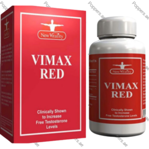 Vimax Red Capsule bottle and packaging box on white background