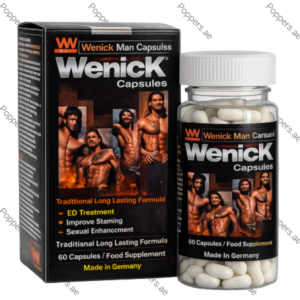 Wenick Man Capsules bottle and packaging box on white background