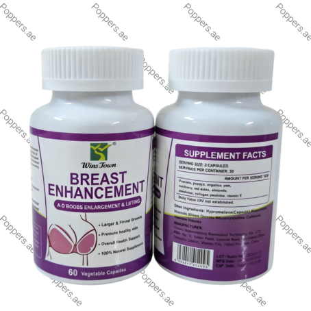 WinsTown Breast Enhancement Capsules vegetable capsule supplement bottles